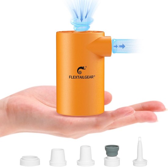 Draagbare elektrische pomp 5000 mAh voor opblazen en leeglopen van matrassen en zwembadboeien van Merkloos