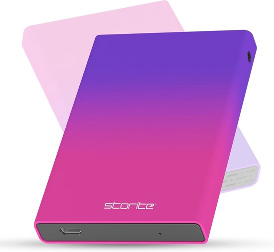 Draagbare externe harde schijf 1 TB USB 3.0 met led-display - Compact voor PS5, PC, Mac, en laptop van Merkloos