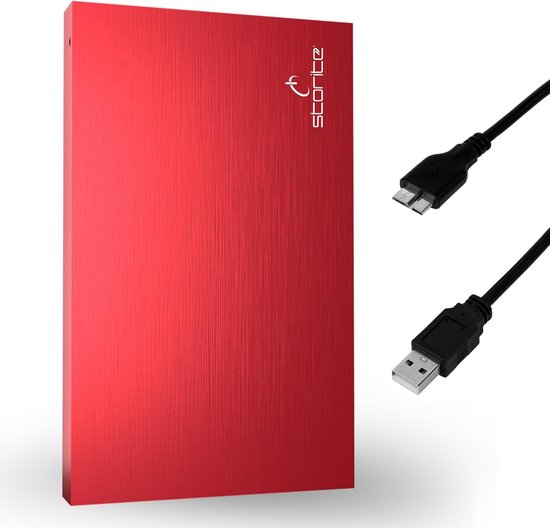 Draagbare Externe Harde Schijf 1TB USB 3.0 Snelle Opslag voor PC, Laptop, Mac & Gaming (Rood) van Merkloos