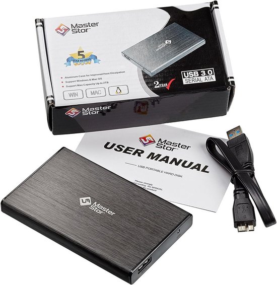 Draagbare Externe Harde Schijf 320 GB USB 3.0 | Snelle Externe Opslag voor Laptop van Merkloos
