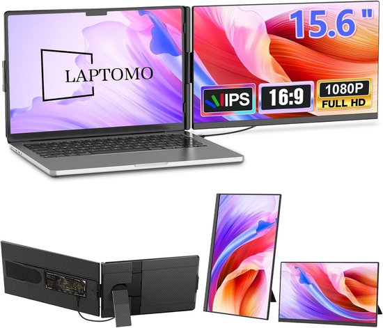 Draagbare Externe Monitor 15,6 Inch FHD 1080p voor Laptop en PC