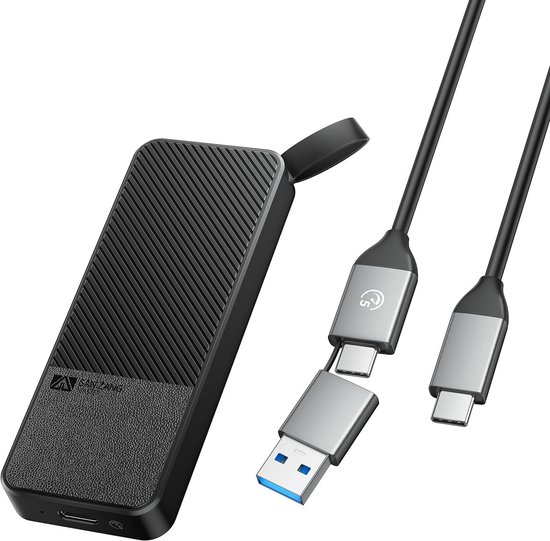 Draagbare Externe SSD 2TB USB 3.2 Gen2 Met USB-C Kabel Snelle Opslag