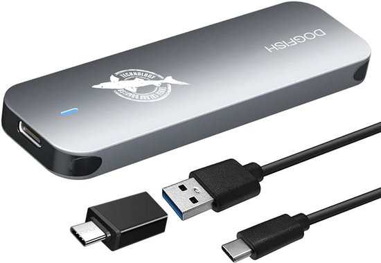 Draagbare Externe SSD 2TB USB-C Supersnel Metaal - Compatibel met Mac, Windows, Android van Merkloos