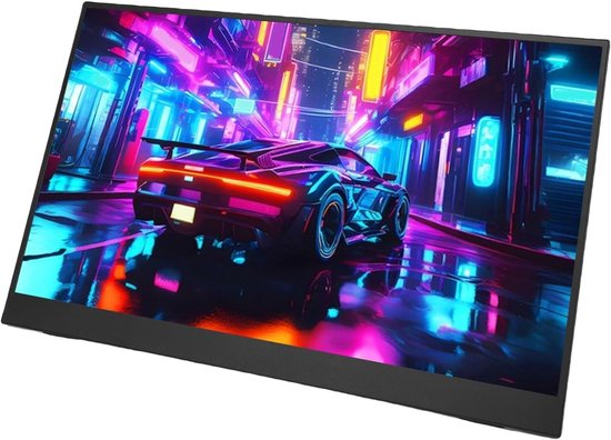 Draagbare Monitor - Externe Display Secundair Scherm - Productiviteit Verhogend - Full HD Anti-reflectie - 156 Inch - Zwart