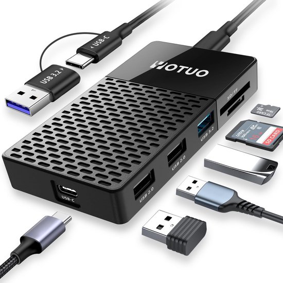 Draagbare SSD 1 TB met USB-C en SD/TF-kaartlezer voor optimale opslag