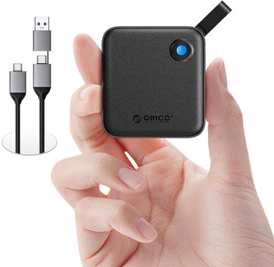 Draagbare SSD 4TB met 2-in-1 USB-C Kabel - Snelle Externe Solid State Drive voor Smartphone, Tablet en PC