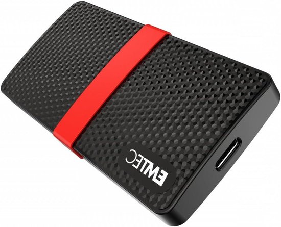 Draagbare SSD - Externe Harde Schijf - Bestanden Opslaan - Honingraatstructuur - 1 TB - Zwart