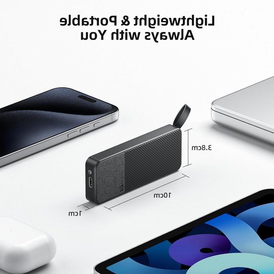 Draagbare SSD - Externe Opslag - Snelle Data Transfer - Compact Ontwerp - 2TB - Zwart