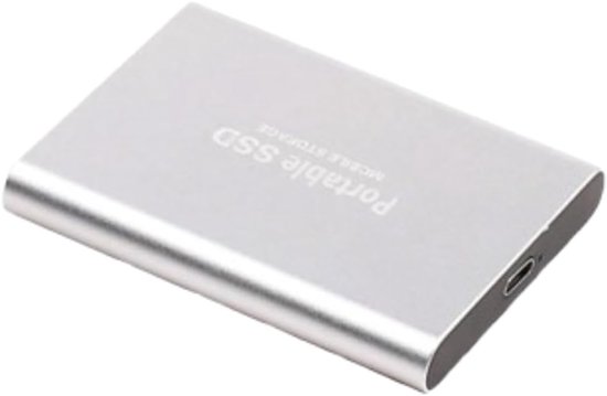 Draagbare SSD - Externe Opslag - Snelle Data Transfer - Schokbestendig Ontwerp - 2 TB Capaciteit - Zilver