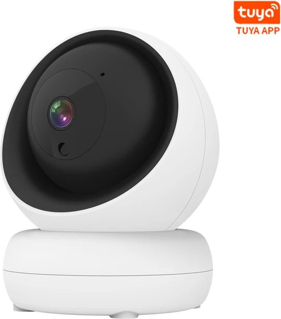 DrPhone Indoorview - Indoor PTZ Camera - Home Security Camera - Pan 355° Tilt 80° - Nachtvisie - Tweerichting Audio - Tuya / Alexa/ Google Home - Wit van DrPhone