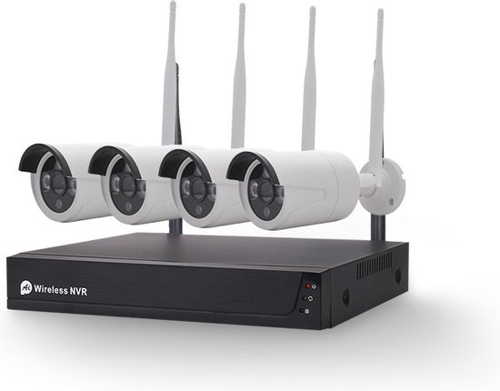 DrPhone SmartVision - NVR Camera Kit - 4 Camera Set - Bewegingsdetectie & Human Shape Detection - IP66 Waterdicht - 3MP Full HD-Resolutie - 2TB HDD - Verbinding tot 800 Meter van DrPhone