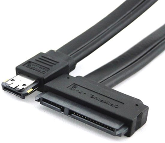Dual Power 12V en 5V eSATAp naar SATA-kabel voor 2,5 en 3,5 inch harde schijven van Merkloos