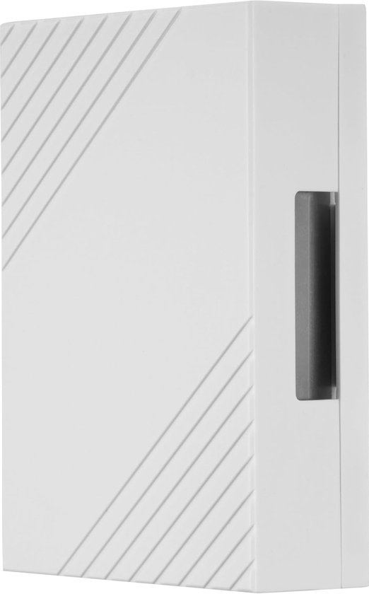 Dubbele Klankbel - Deurbel Gong - Welkom Bezoekers - Draadloos Of Bedraad - 107 x 173 x 50 mm - Wit