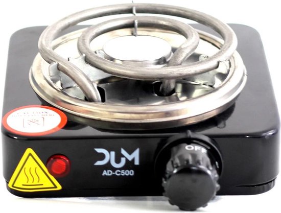 Dum Kolenbrander Elektrische 500 Watt - Kolenverhitter - Kolen opwarmen - Kooltjes - Kolen - Coco - Verwarmer - - Camping kooktoestel - Kooktoestel camping - Kookplaat -BBQ Starter van Dum