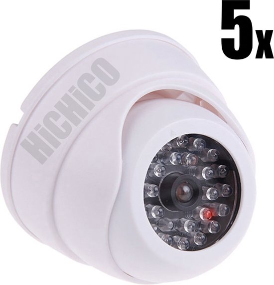 Dummy beveiligingscamera - Dummy camera - Nep camera - Nep Security Cam met rood knipperend led indicator HiCHiCO® 5STUKS van HiCHiCO®