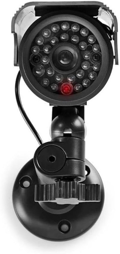 Dummy Beveiligingscamera - Nep Camera - Huis Beveiligen - Zonnepaneel Voeding - 16.5 x 7.5 x 13.5 cm - Zwart van Merkloos