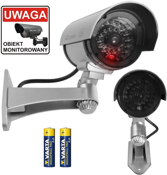 Dummy camera met knipperende LED IR1100 S IR extern + 2x AA batterijen van Merkloos