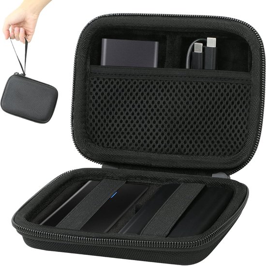 Duurzame Hard Case Bescherming voor Portable SSD's - Geschikt voor T7, T7 Touch, T7 Shield en T9 - Zwart