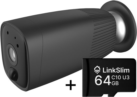 EagleEye® WIFI buiten beveiligingscamera - Incl. geheugenkaart - Volledig draadloos - Gratis app - Zwart van Merkloos
