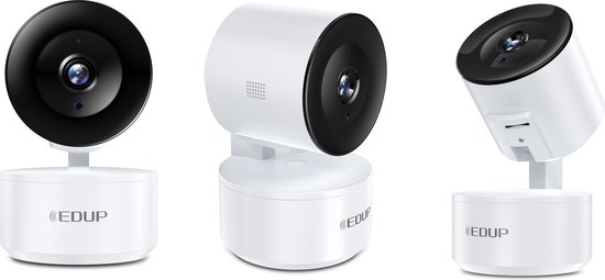 EDUP Beveiligingscamera 2K - 360° draaibaar - Binnen 1 minuut aangesloten - Beveiligingscamera's - Huisdiercamera - Beweeg en Geluidsdetectie - 2-Weg Audio van Merkloos
