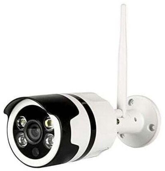 Een slimme wifi-beveiligingscamera met IP66 waterdichtheid en hoge resolutie, geschikt voor binnen- en buitengebruik.