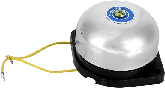 Elektrische Ringbel - Alarmbel Geluidssignaal - School Fabriek Spoorwegen - Dubbele Spoelen Stabiliteit - 2 Inch Diameter - Metaalkleur