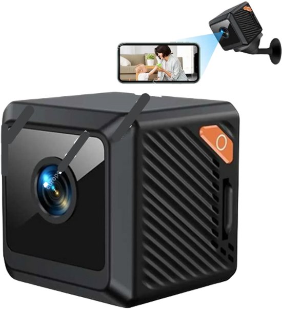 ElevateCommerce - Draadloze Mini Beveiligingscamera 1080P | Smart WiFi Camera met Bewegingsdetectie | Babyfoon & Bewakingscamera voor Binnen | Nachtzicht & SD-kaart Ondersteuning van Merkloos