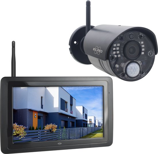 ELRO CZ40RIPS Draadloze Full HD Beveiligingscamera Set - 1080p Full HD Bewakingscamera met 7” scherm & App