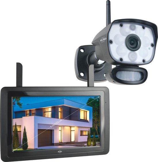 ELRO CZ60RIPS Draadloze 1080P HD Beveiligingscamera Set - Met 9 inch monitor en App van Elro