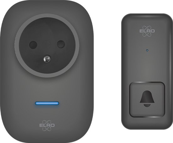 ELRO DB4000PF Draadloze Kinetische Deurbel Set – Belgische Versie – met Plug-in Ontvanger met Stopcontact – Geen Batterijen nodig