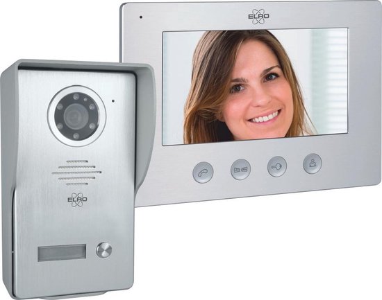 ELRO DV4000 Video Deur Intercom – 1080P Full HD Camera met nachtzicht – 4-draads kabel – 16 Beltonen van Elro
