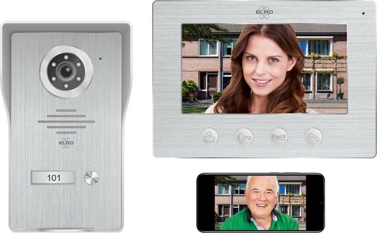 ELRO DV4000IP Wifi IP Video Deur Intercom - 1080P Full HD Camera met nachtzicht - 4-draads kabel - 16 Beltonen van Elro