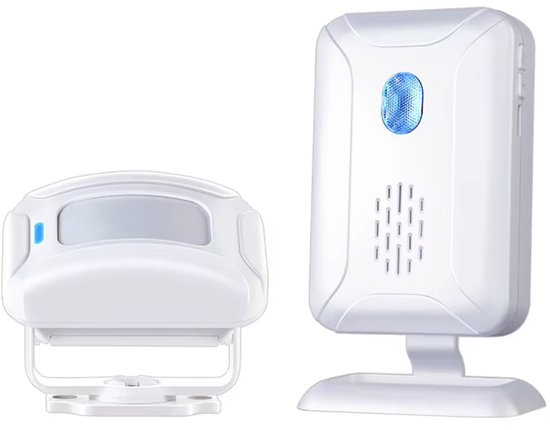 Entreemelder met Beweging Detector - Toegangsmelder - Doorgangsmelder - Geschikt Voor Winkels – Bewegingsmelder Met Sensor - Plug & Play - wit