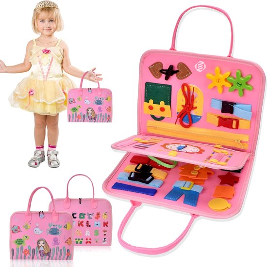 Equivera Busy Board - Montessori Speelgoed - Busy Board Montessori - Activity Board - Activiteitenbord - Motoriek Speelgoed - Educatief - Sensorisch Speelgoed van Equivera