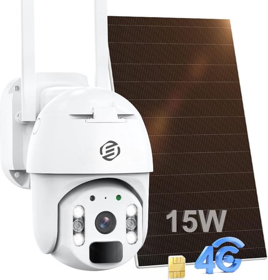 Equivera Camerabewaking Draadloos - Beveiligingscamera - Beveiligingscamera voor buiten - Beveiligingscamera buiten - Draadloze beveiligingscamera - Draadloze beveiligingscamera buiten - Bewakingscamera - Bewakingscamera voor buiten van Equivera