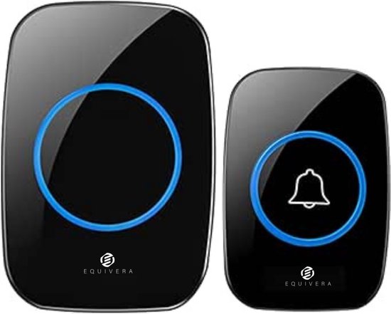 Equivera Draadloze Deurbel - Draadloze Deurbel - Draadloze Deurbel voor Buiten - Huis Deurbel - Belknop - Plug-in Ontvanger - Waterdicht - Draadloze Deurbel Set van Merkloos