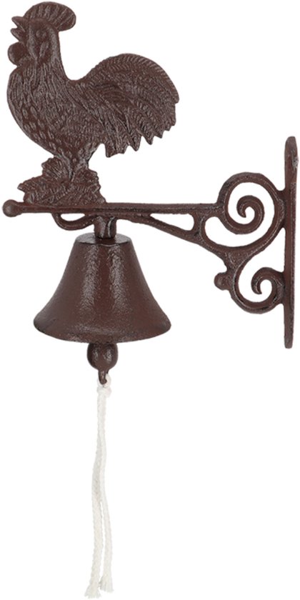 Esschert design Deurbel haan - gietijzer - L25 cm - vintage - klassieke deurbel - bel