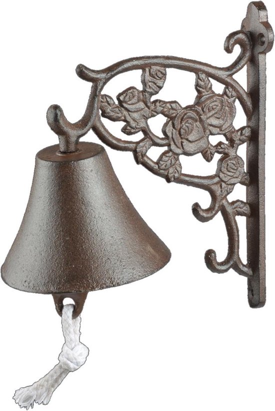 Esschert Design Deurbel Rozen 17,2 X 19,1 Cm Gietijzer Bruin