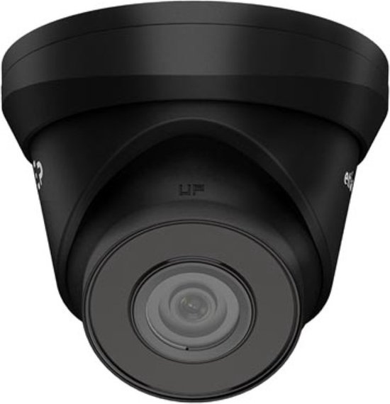 EtiamPro Dome IP-netwerkcamera, bewakingscamera, 4 MP, IR-leds, nachtzicht 30 m, vaste lens, WDR-technologie, PoE-functie, app Guarding Vision, voor binnen en buiten, zwart van EtiamPro