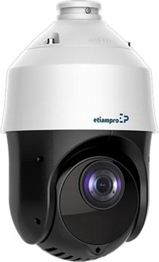 EtiamPro Dome IP-netwerkcamera, bewakingscamera, pan/tilt/zoom, 2 MP, IR-leds, nachtzicht 100 m, 15x optische zoom, 16x digitale zoom, WDR-technologie, PoE-functie, app Guarding Vision, voor binnen en buiten, wit van EtiamPro