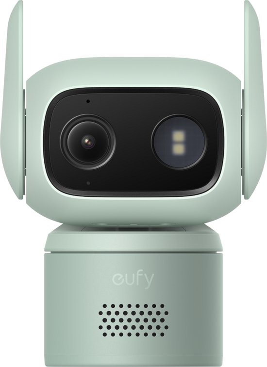 eufy Beveiliging Bedrade Cam C31, Groente, Kantelbare Beveiligingscamera, Binnen en Buiten, Duale Antenne, Kleurennachtzicht, Lokale Opslag, Geen Maandelijkse Kosten, IP66-Waterdicht, AI Mens/Voertuig/Huisdierdetectie, 24/7 Continue Opname