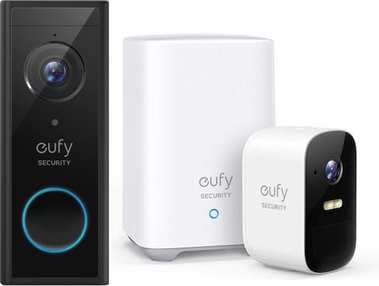 Eufy by Anker Video Deurbel + EufyCam 2C - Inclusief HomeBase 2 - Bundel van Eufy
