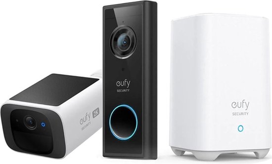Eufy by Anker Video Deurbel + EufyCam S220 - Inclusief HomeBase 2 - Bundel van Eufy