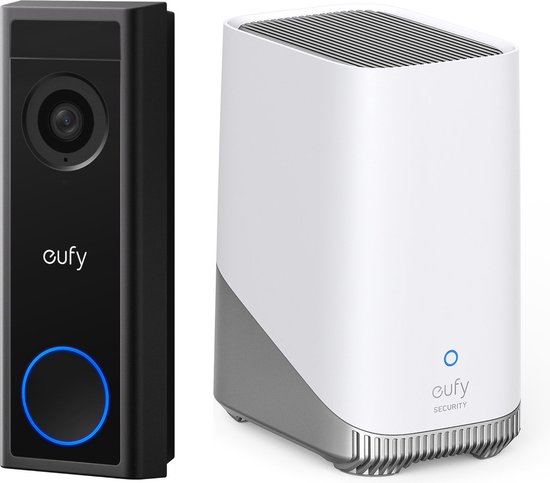eufy C30 2K Draadloze Video Deurbel 2K FHD op accu + Eufy HomeBase 3 S380 - Bundel van Eufy