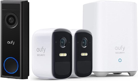 eufy C30 2K FHD Video Deurbel + eufy 2C Pro 2K set- Bundel van Eufy