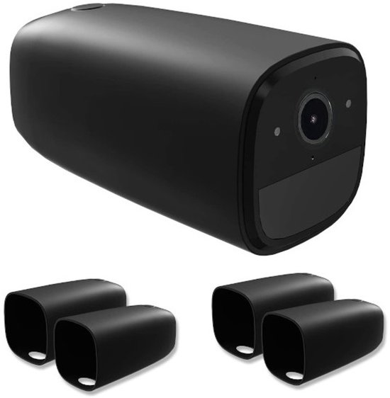 Eufy Cam 1 & 2 (pro) Siliconencase Skin (4-Pack) - Zwart van Eufy
