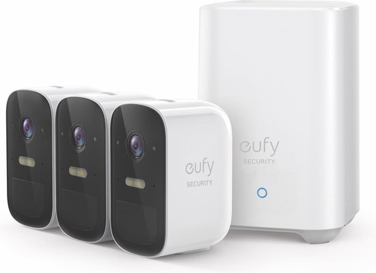 Eufy Cam 2C Draadloze Beveiligingsset - Inclusief Homebase 2 en 3 Camera's - Wit van Eufy