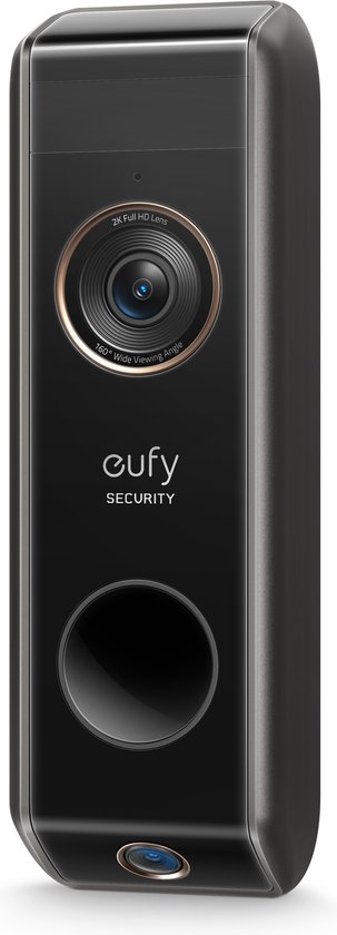 Eufy Dual 2 Pro 2K Draadloze Video Deurbel Uitbreiding - Accu - Zwart van Eufy