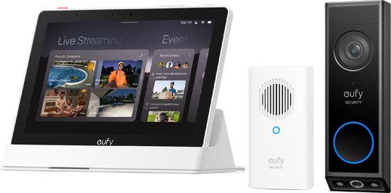 eufy E10 Smart Display-Slimme Home Hub + eufy Security E340 Video Deurbel met chime - Bundelvoordeel van Eufy