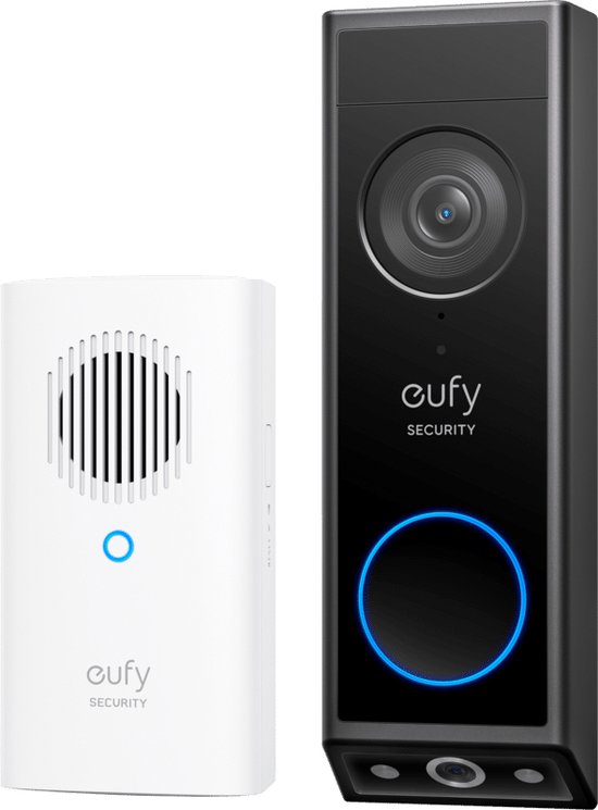 Eufy E340 2K Draadloze Video Deurbel Inclusief Chime - Accu - Zwart van Eufy